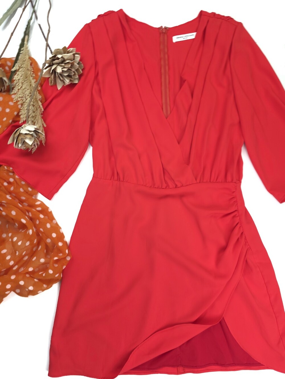 Amanda Uprichard Red Coral Dress Sz L